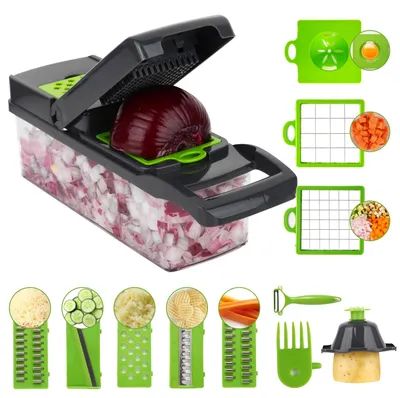 Produktbild von Gemüseschneider Spiralizer mit Lebensmittel Zwiebel Veggie Chopper Würfel Kartoffel Fry Cutter