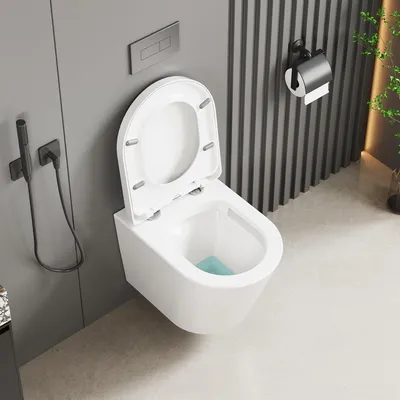 Immagine prodotto di Water WC sospeso - WC sospeso - WC senza bordo - WC con scarico profondo - WC sospeso a muro - Vetroceramica