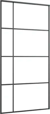 Produktbild von vidaXL Schiebetür ESG Glas und Aluminium 102,5x205 cm Weiß