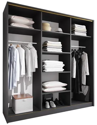 Produktbild von Offener Kleiderschrank MERV K10 180 schwarz
