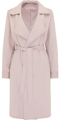 Produktbild von Damen Mantel Nude XL mit Gürtel, seitlichen Eingrifftaschen und dehnbarem Material