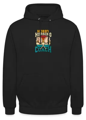 Produktbild von Spreadshirt Hobby Horsing Coach Steckenpferd Trainer Unisex Hoodie, XL, Schwarz