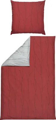 Produktbild von REDBEST Wendebettwäsche rot-grau 1x 135x200 cm + 1x 80x80 cm