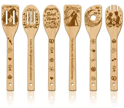 Immagine prodotto di Set di 6 cucchiai da cucina in legno