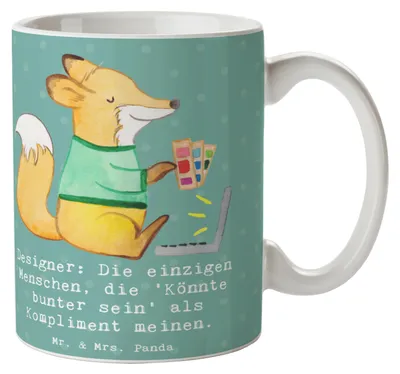 Produktbild von Mr. & Mrs. Panda Keramiktasse Designer Kompliment - Meeresbrise - Geschenk, Berufsalltag, Teetasse, Webdesign, Mode, Kaffeepott, Tasse, für, büro, Trinkbecher, Beruf