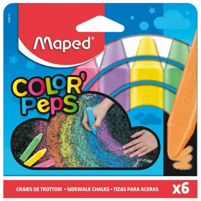 Zdjęcie produktu dla Maped 936010 Kreda do kolorowania ulic COLOR'PEPS, pudełko 6 szt