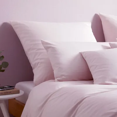 Produktbild von Elegante Bettwäsche 3506 Solid Jersey I Größe 80x80 155x220 cm I Farbe 1 Rose I Reine Baumwolle