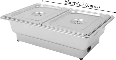 Immagine prodotto di Contenitore elettrico per mantenere caldi i cibi, doppia camera, regolazione della temperatura, 9 litri