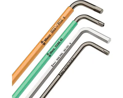 Obrázek produktu pro Wera 967/9 TX BO, L-klíč torx, TX10, TX15, TX20, TX25, TX27, TX30, TX40, TX8, TX9, Vícebarevný, Ocel, CE, GS, DVE, 80 mm