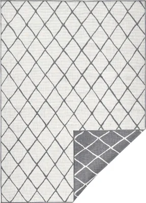 Image de 80x150 cm Tapis Twin-Wendeteppiche 103118 grau creme - pour l'extérieur et la maison