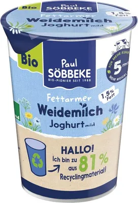 Produktbild von NATURJOGURT (1,5 % FETT IN DER MILCH)  500 g - SOBBEKE