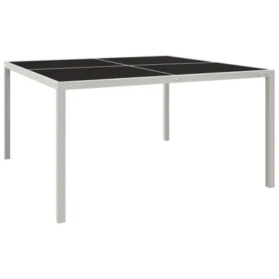 Produktbild von Gartentisch aus Glas und Stahl 130 x 72 x 130 cm