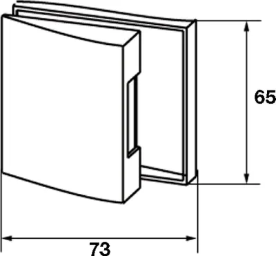 Produktbild von DORMA Gegenkasten Studio Arcos für Glas 8-10mm, Alu silber eloxiert (24.220) | Glastürbeschlag - Zubehör dormakaba