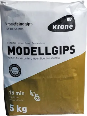 Produktbild von Krone Modellgips 5 kg Gips für kreative Innenprojekte  ohne schädliche Zusätze