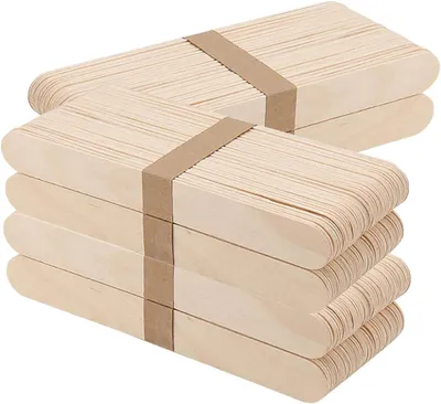 Obrázok produktu pre Drevené špachtle 400 kusov, 200x25x1.6 mm, prírodné drevo, pre DIY projekty