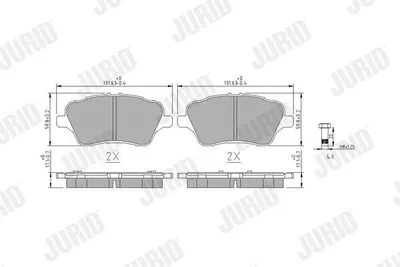 Produktbild von JURID Bremsbeläge Satz Vorne für FORD Fiesta Mk6 Schrägheck (JA8, JR8) 573363J