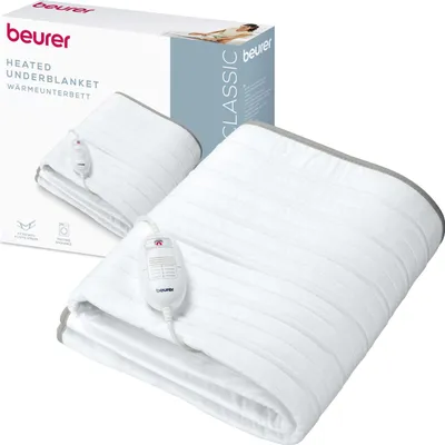 Obrázek produktu pro Elektrická vyhřívací podložka na matrac Beurer TS 17, 100W, 3 teplotní úrovně, 150x80cm, s ovladačem, prodyšná, bílá