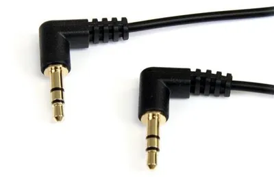 Produktbild von StarTech.com 30cm 3,5mm Klinke Audiokabel rechts gewinkelt - Stecker/Stecker, 3.5mm, Stecker, 3.5mm, Stecker, 0,3 m, Schwarz