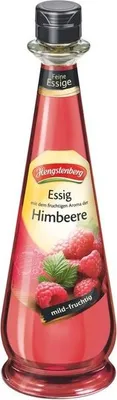 Produktbild von Hengstenberg Essig Himbeere frisch fruchtig fein in der Flasche 500ml