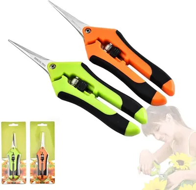 Produktbild von 2pcs Klein Gartenschere, Astschere Bonsai Schere Baumschere Ernteschere, Pruning Shears Garden Scissors für Bonsai Pflanzen Blumen Ernte Obst Gemüse