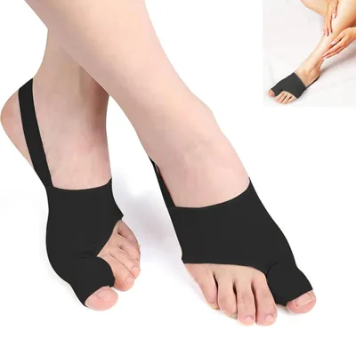 Produktbild von 2er-Set elastische Zehenspreizer-Bänder, Korrektur- & Schutzband für Hallux & Hammerzehen, waschbar, wiederverwendbar, unisex, Größe 40–43
