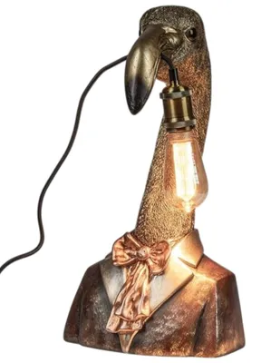 Produktbild von Flamingo Tischlampe 49 cm Kunststein Gold E27 Dekolampe formano 40 W