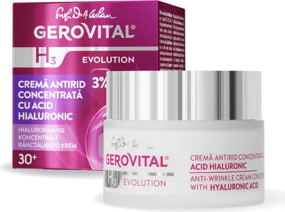Produktbild von Gerovital konzentrierte Anti-Falten-Creme mit Hyaluronsäure 3% Tiefenbefeuchtung und Anti-Falten-Effekt, 50 ML
