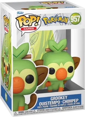 Produktbild von Pokémon - Grookey Ouistempo Chimpep 957  - Funko Pop! Vinyl Figur