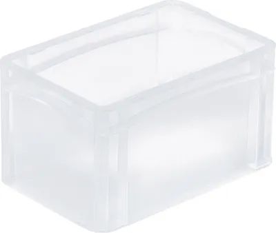 Produktbild von Transparenter Eurobehälter BasicLine mit geschlossenem Griff | HxBxT 17x20x30cm | 7,2 Liter | Eurobox, Transportbox, Transportbehälter, Stapelbehälter