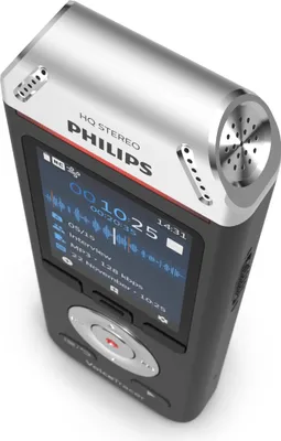 Produktbild von Philips Voice Tracer DVT2110/00, 36 h, Stereo (ST), MP3, WAV, 16 Ohm, 58 dB, 50 - 20000 Hz