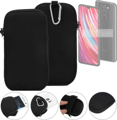 Produktbild von K-S-Trade Neopren-Hülle Handyhülle kompatibel mit Xiaomi Note 8 Pro Schutzhülle Neoprenhülle Sleeve Schutz-Hülle Gürtel Tasche Case Holster
