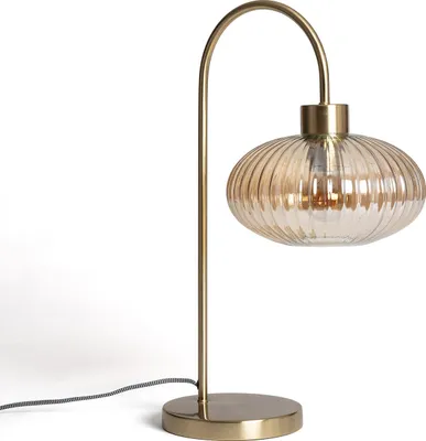 Produktbild von Basile Tischlampe aus Metall und Glas Bernstein