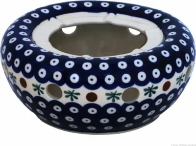 Produktbild von Original Bunzlauer Keramik Stövchen Ø17cm H=7,8cm im Design 41 – ideal für Teekannen