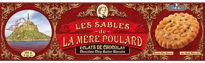 Produktbild von La Mère Poulard Schokoladen-Butterkekse 125g – Knusprige Kekse mit Schokolade
