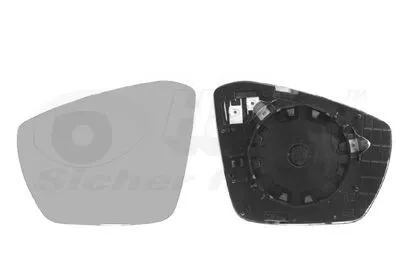Produktbild von VAN WEZEL Spiegelglas Außenspiegel Links für SKODA Octavia III Combi (5E5) Konvex Beheizbar 7624837