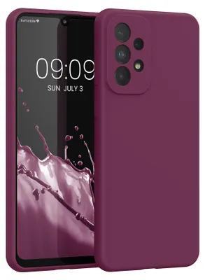 Produktbild von kwmobile Handyhülle für Samsung Galaxy A33 5G Hülle - Case Silikon - Kabelloses Laden - Schutzhülle Cover in Bordeaux Violett