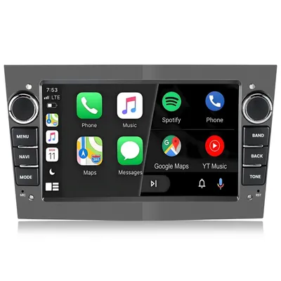 Produktbild von Linux Autoradio für Opel Corsa D / Astra H / Zafira B / Meriva / Vivaro (Grau) | Kabelloses CarPlay & Android Auto, Bluetooth 5.0, EQ, Lenkradsteuerun