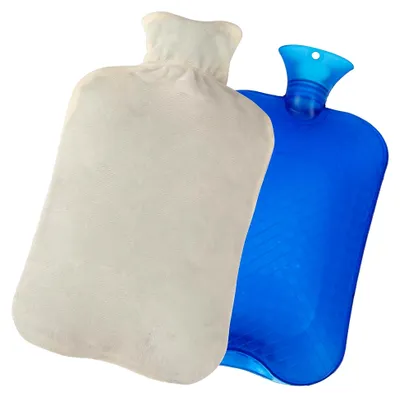 Produktbild von Einführungsangebot! XXL 3L Wärmflasche mit Bezug gegen Menstruationsbeschwerden, Rückenschmerzen, Kälte und Magenschmerzen Wärmeflasche für Erwachsene (Creme, 3L)