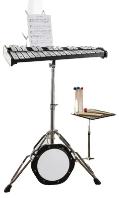 Zdjęcie produktu dla Glockenspiel, 32 dźwięki, w zestawie pałeczki i akcesoria, kolor pomarańczowy