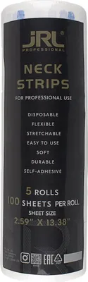 Produktbild von JRL Professional Halskrause 5 Rollen je 100 Streifen weiß
