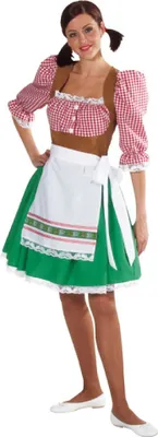 Produktbild von M210151-S-A grün-braun Damen Trachtenkleid Dirndlkleid Gr.S