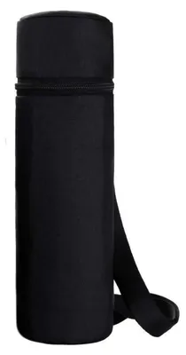 Immagine prodotto di Borsa termica pieghevole per bottiglie, adatta a bottiglie da 1,5 litri, con capacità di raffreddamento fino a 6 ore, dimensioni 10x10x31 cm, colore nero