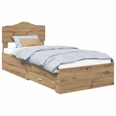 Obrázek produktu pro vidaXL Artisan dubový rám postele 100 x 200 cm materiál na bázi dřeva