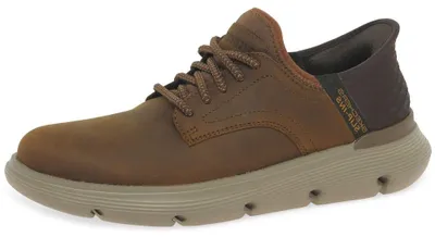 Produktbild von Skechers Herren Garza Gervin Slip-InTurnschuhe, Dark Brown Leather, 42.5 EU Larg
