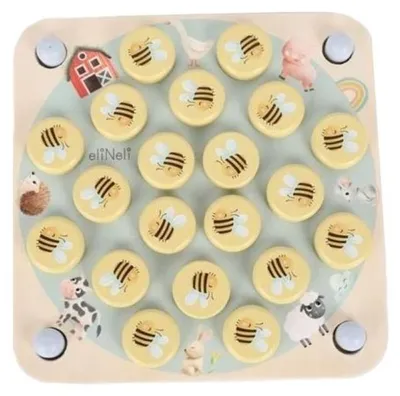 Produktbild von EliNeli Gesellschaftsspiel Holzbienen-Memory-Spiel