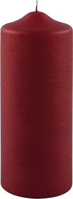 Immagine prodotto di Candela Fink, metallo spazzolato, forma cilindrica, paraffina, colore rosso, lunghezza 8 cm, larghezza 8 cm, altezza 20 cm, diametro 8 cm, codice prodotto 123180