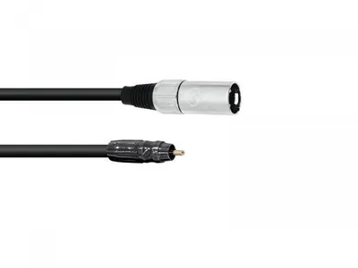 Produktbild von OMNITRONIC Adapterkabel Cinch/XLR(M) 0,6m sw