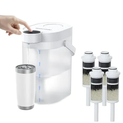 Zdjęcie produktu dla Waterdrop FreshTaste Elektryczny dzbanek filtrujący z 4 filtrami, 4L filtr do wody do lodówki, biały (filtr wymienny: WD-EWFS)