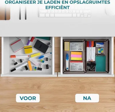 Zdjęcie produktu dla Organizer do przechowywania sztućców i narzędzi, do biura i kuchni, ze stali nierdzewnej