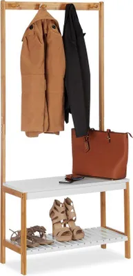 Produktbild von Famanu Garderobe mit Schuhregal - mit Haken - Bambus - Schlafzimmer